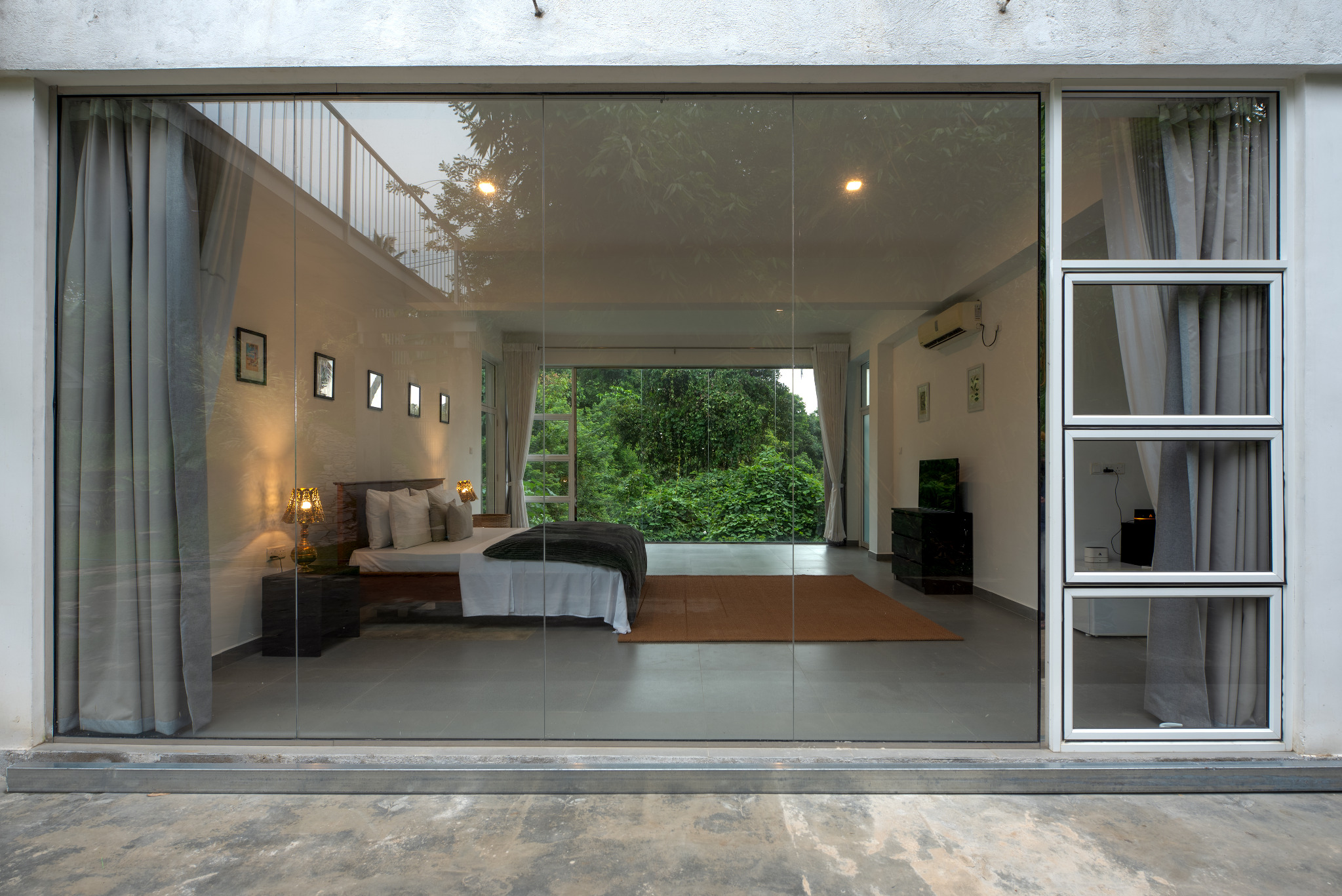 Bedroom opening to garden