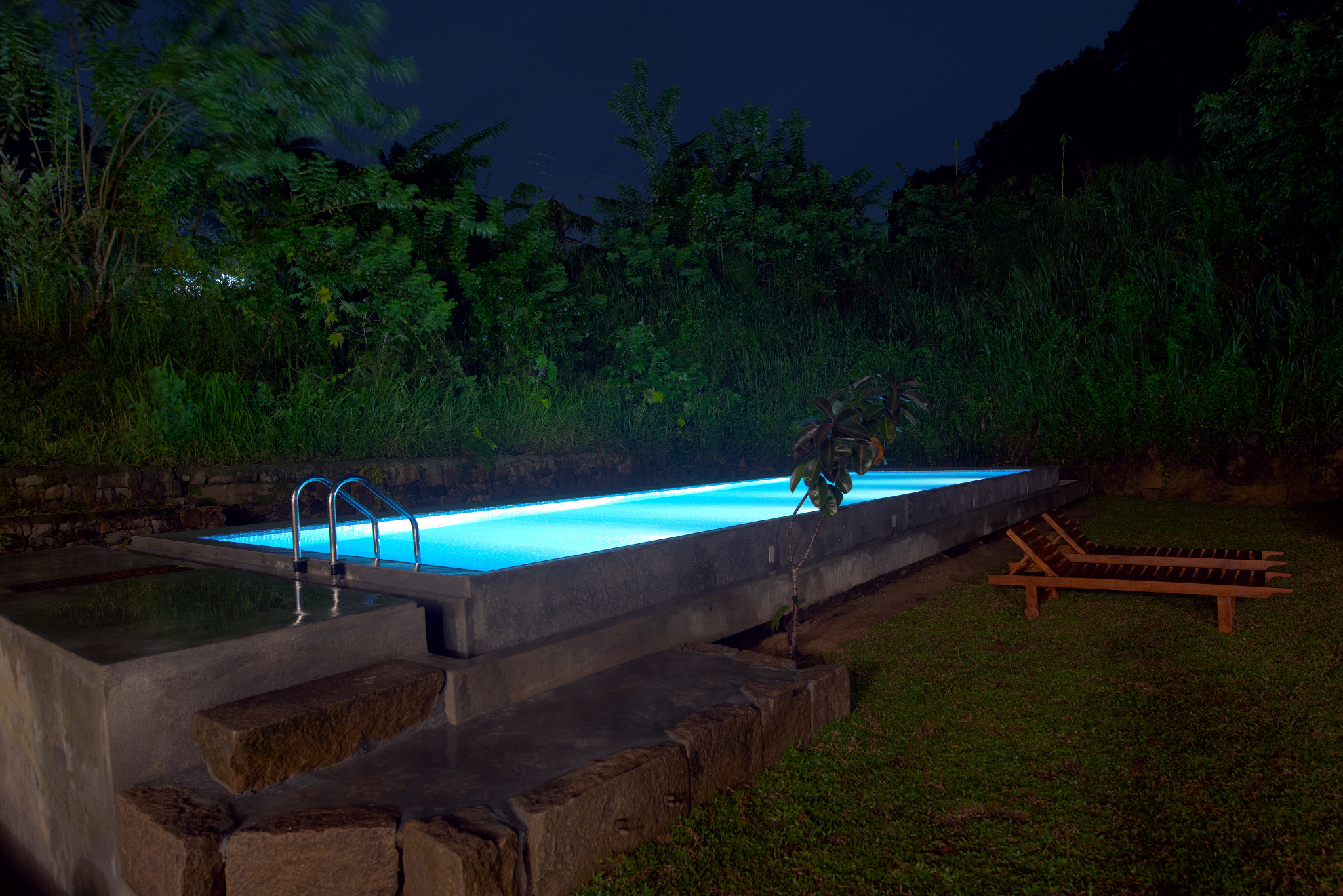 Pool at night